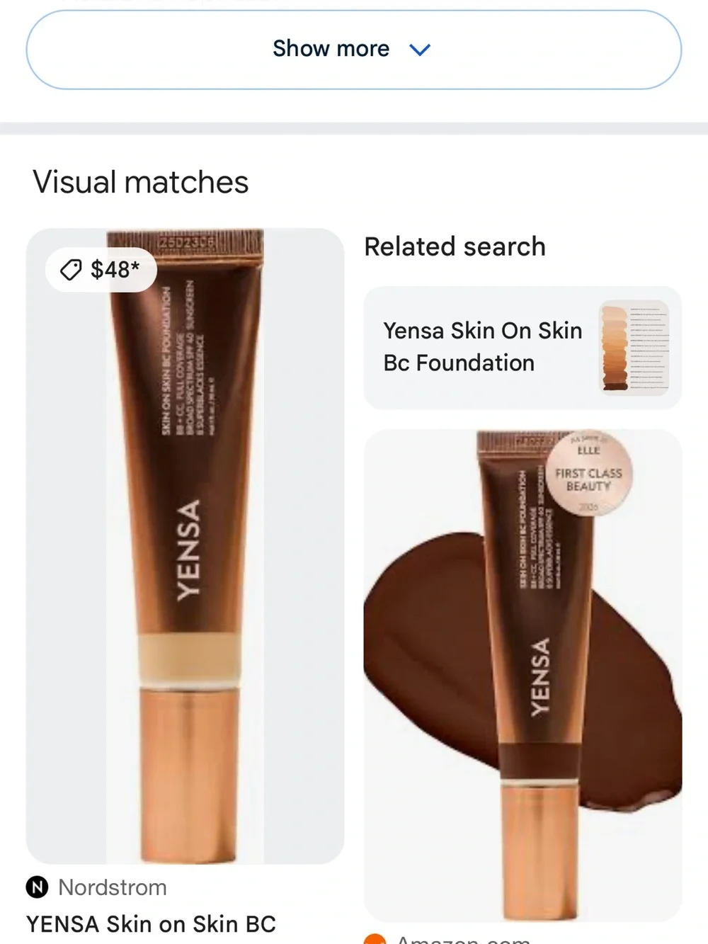 YENSA Skin On Skin B.C. Foundation - Warm Bronze Shade